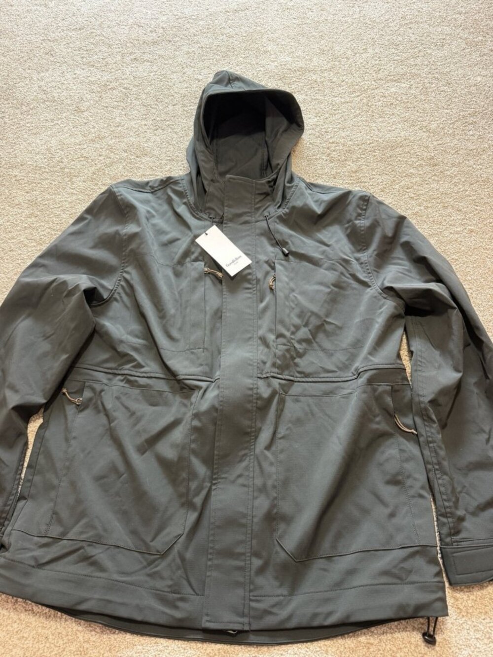 Goodfellow Men’s Galaxy Black Hooded Windbreaker Jacket Size Large